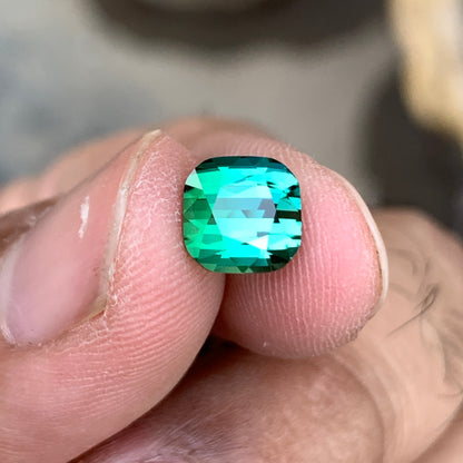 2.60 Ct Bluish Green Tourmaline Stone | Natural Loose Tourmaline Gemstone