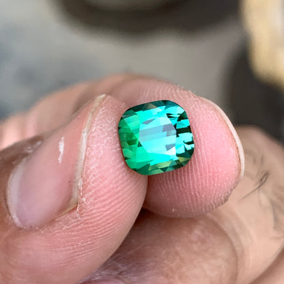 2.60 Ct Bluish Green Tourmaline Stone | Natural Loose Tourmaline Gemstone