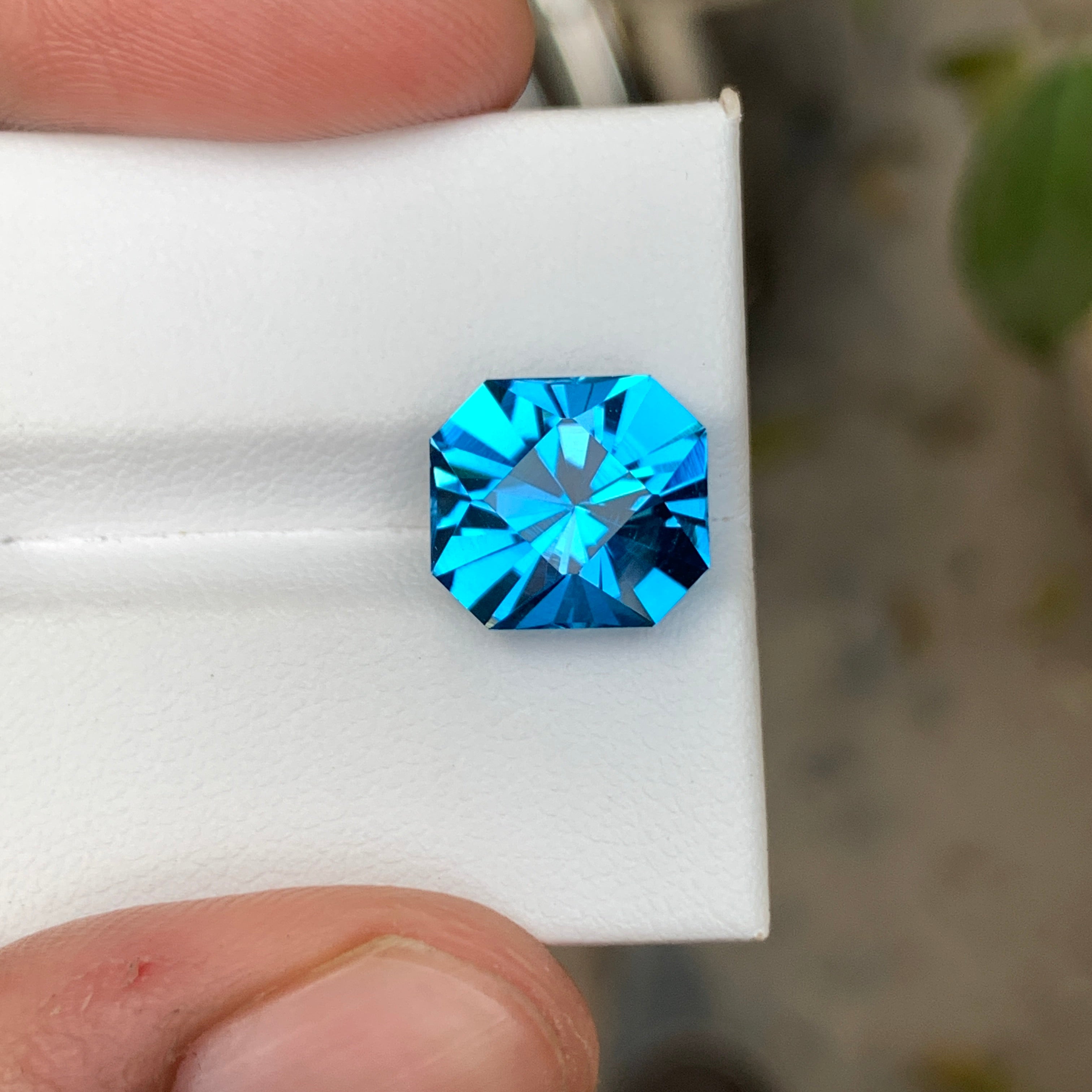7.40 Ct Precision Cut Electric Blue Topaz | Natural Loose Blue Topaz Gemstone