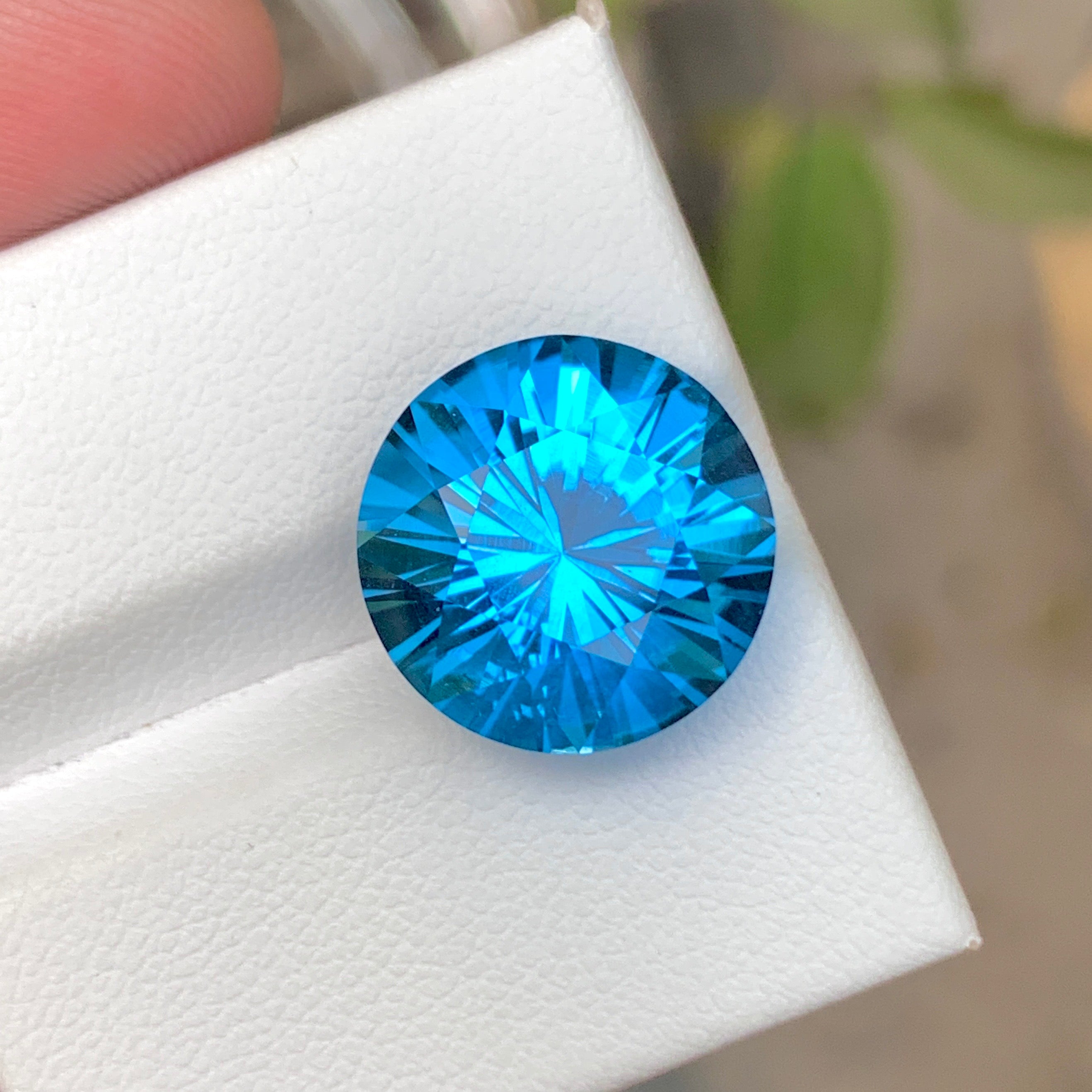 Diamond Cut Electric Blue Topaz