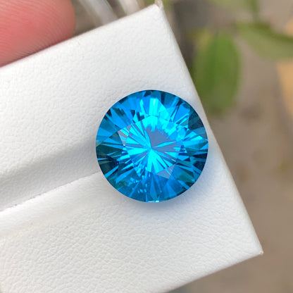 Diamond Cut Electric Blue Topaz