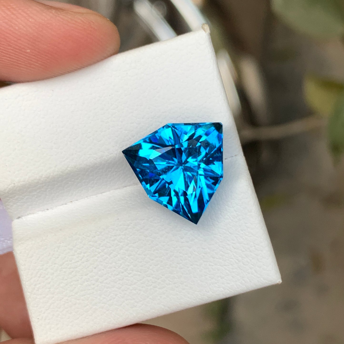 Trillion Cut Electric Blue Topaz | Natural Loose Blue Topaz Gemstone for Sale