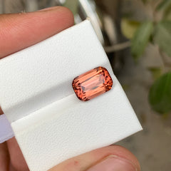 4.45 Ct Peach Tourmaline Stone | Natural Loose Peach Tourmaline Gemstone