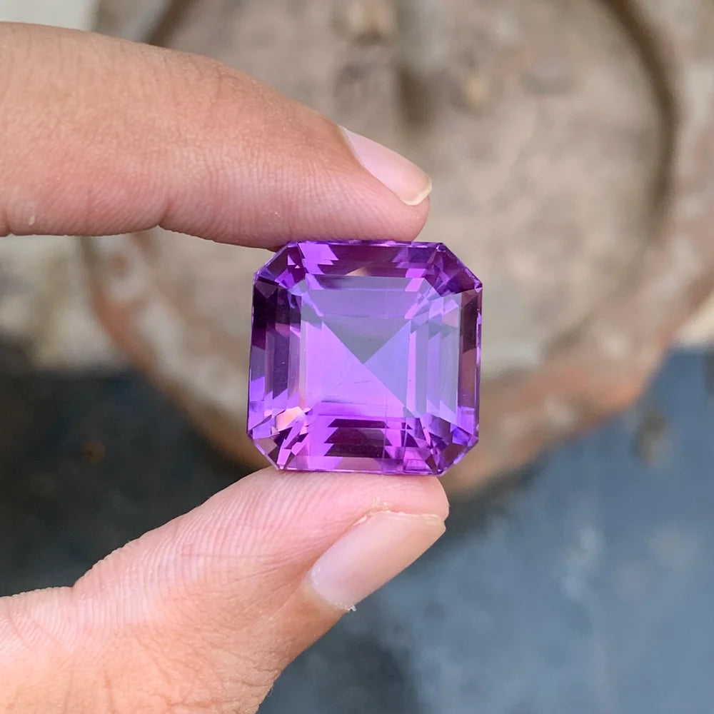 Big Purple Amethyst – Square Cut Loose Gemstone
