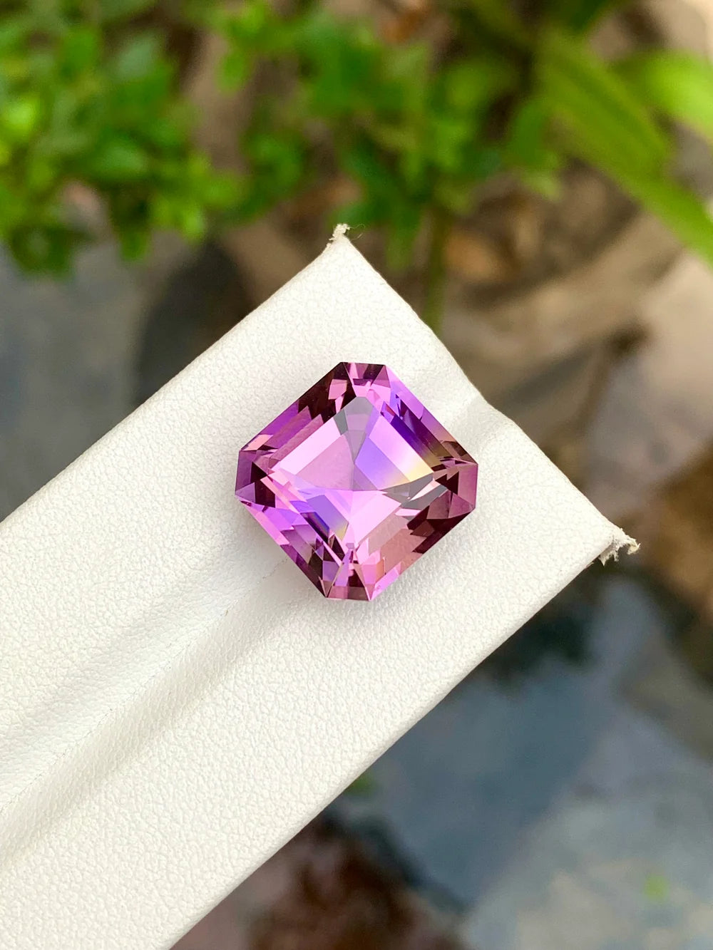 15.85 carat Bolivian Ametrine Ascher Cut gemstone