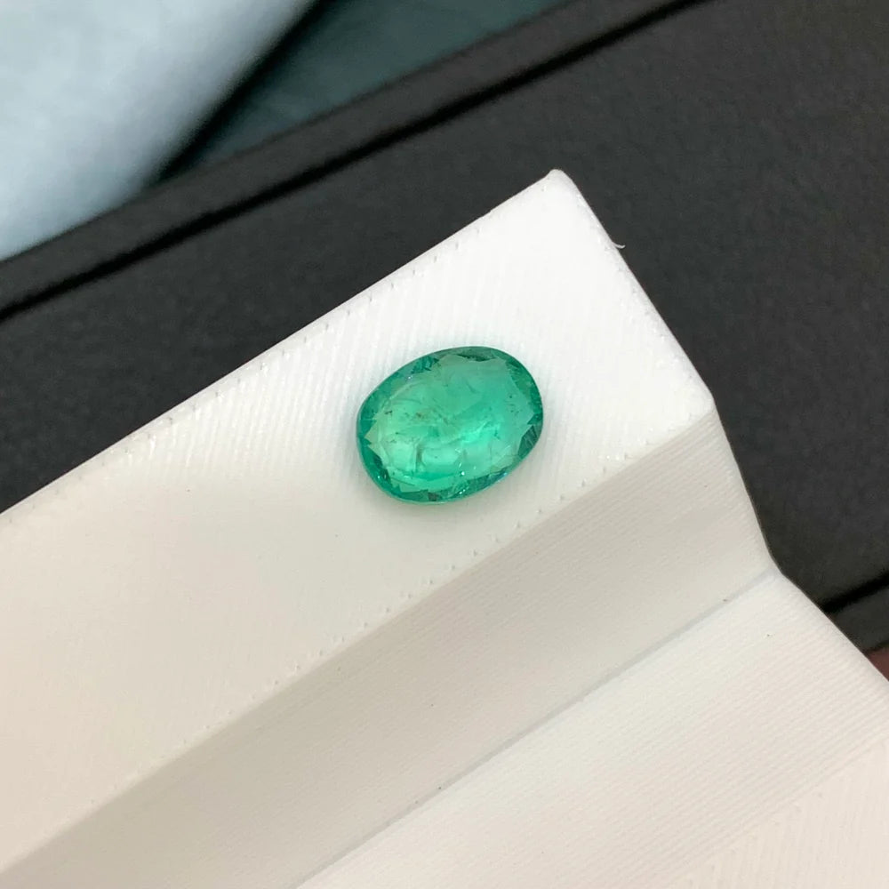 1.15 Ct Oval Cut Emerald Stone - Loose Natural Precious Gemstone