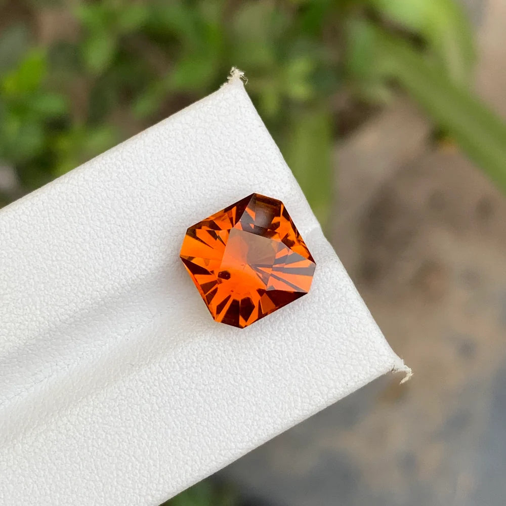 5.70 Ct Madeira Citrine – Fancy Cut Orange Loose Gemstone