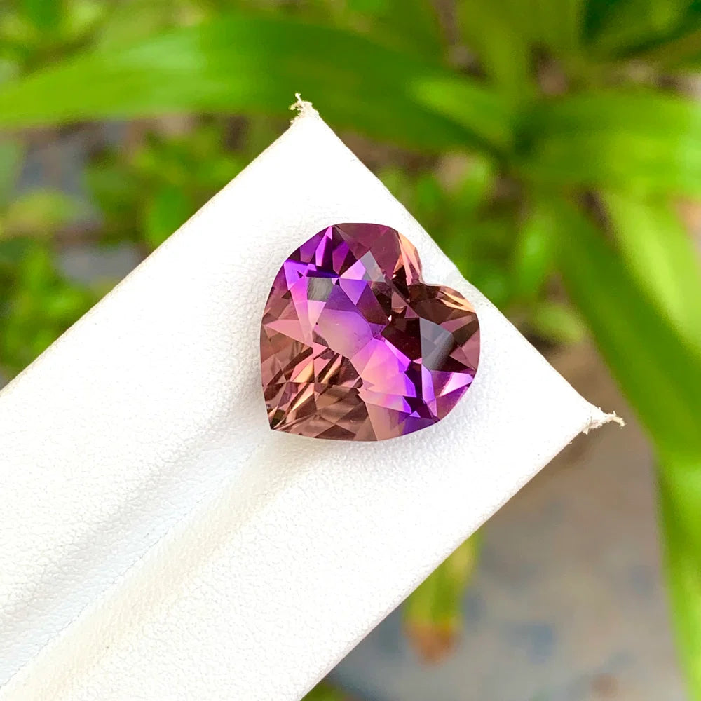 14.95 Ct Natural Ametrine – Heart-Shaped Bicolor Loose Gemstone