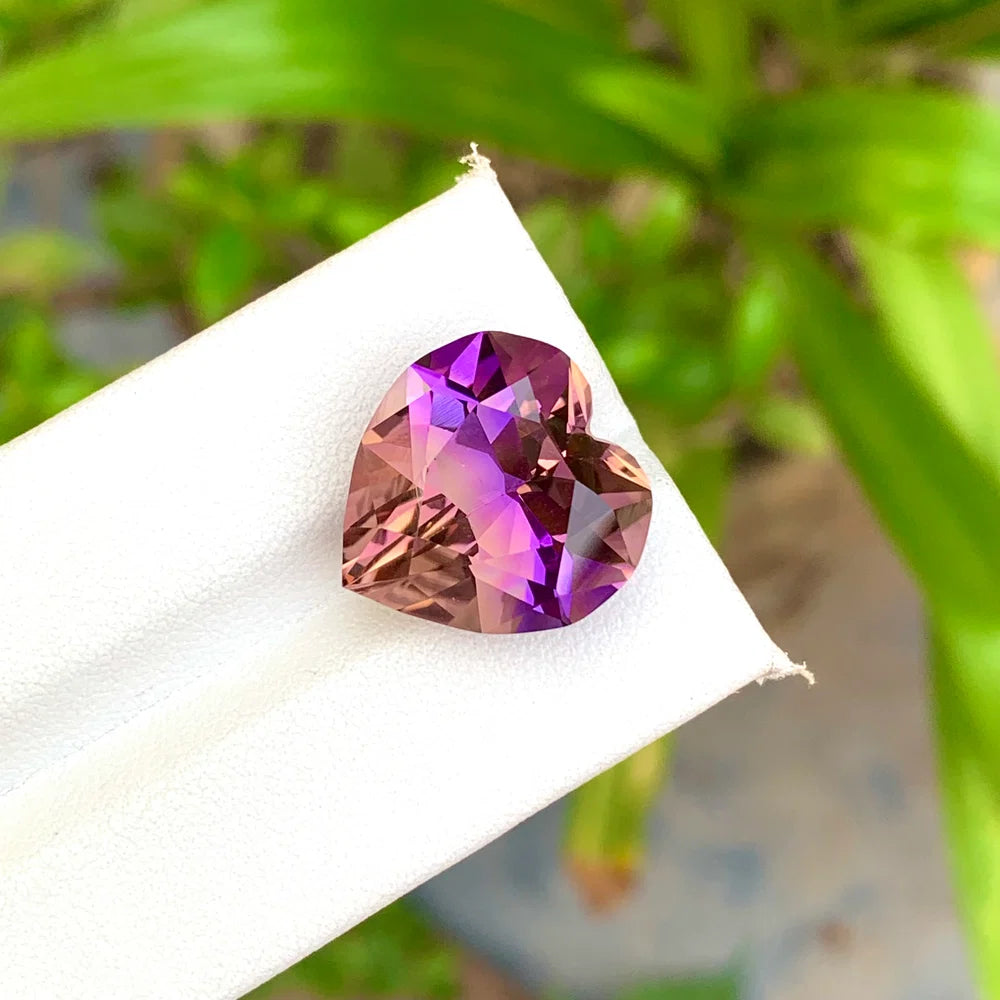 14.95 Ct Natural Ametrine – Heart-Shaped Bicolor Loose Gemstone