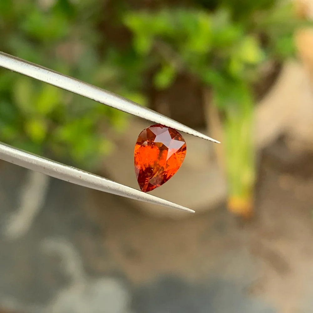 2.30 Ct Natural Orange Garnet | African Loose Garnet Gemstone