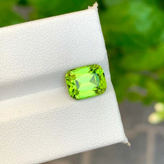 3.30 Carats Cushion Cut Peridot - Loose Natural Gemstone From Pakistan