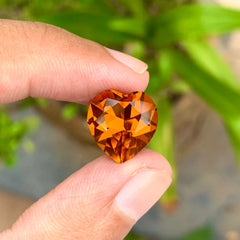7.80 Ct Madeira Citrine – Orange Heart Shape Gemstone