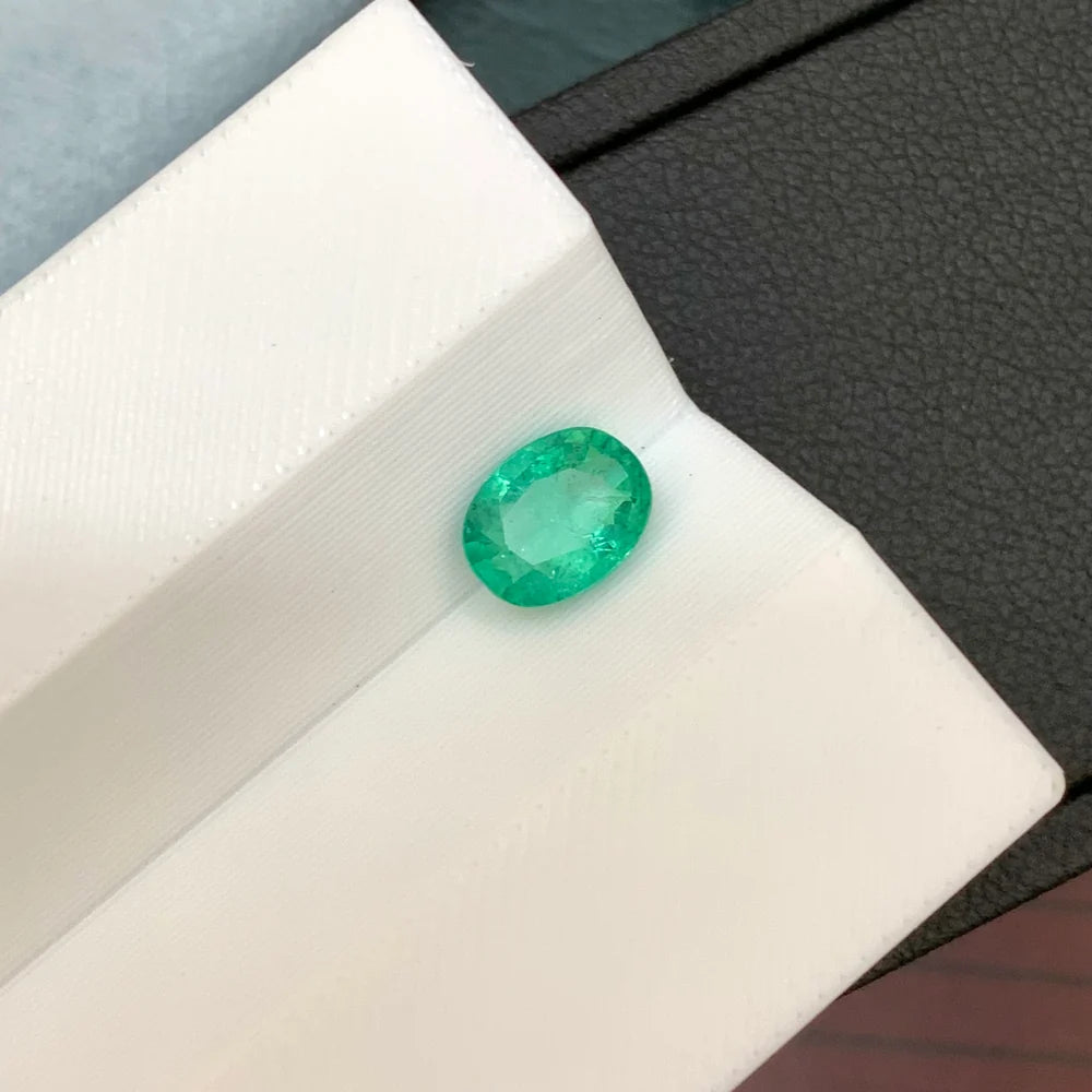 1.15 Ct Oval Cut Emerald Stone - Loose Natural Precious Gemstone