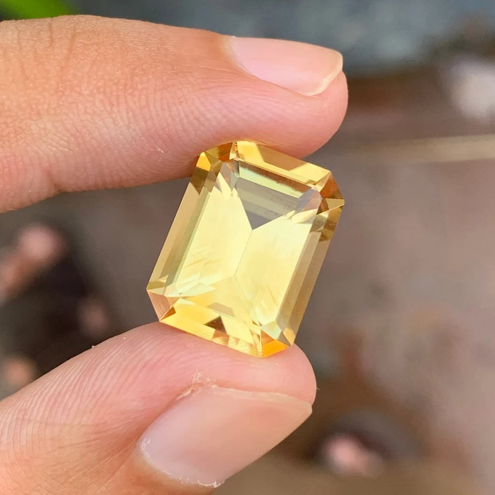 golden yellow citrine loose gemstone