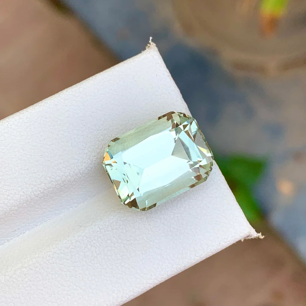 cushion cut green amethyst
