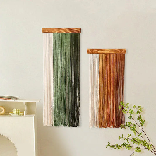 40×80/100cm Macrame Wall Hanging Shelf Boho Home Decor Shelves on Wall Wood Decoration for Bedroom Living Room Nursery