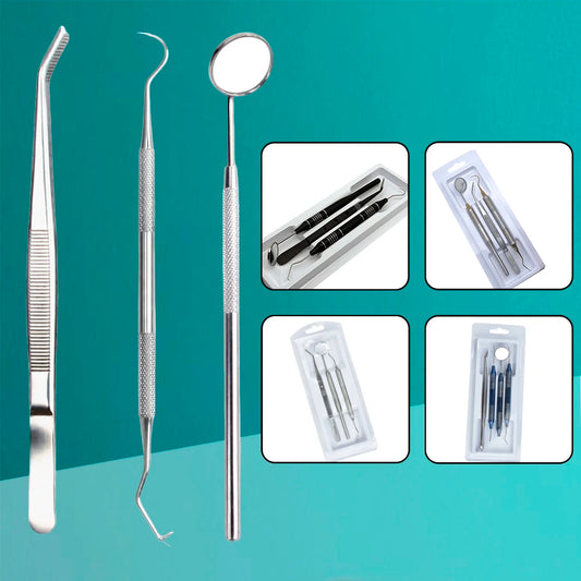 3/4/5Pcs Dental Hygiene Kit Scaler Scraper Plaque Remover Teeth Cleaning Oral Care Tool Set for Tartar Removal