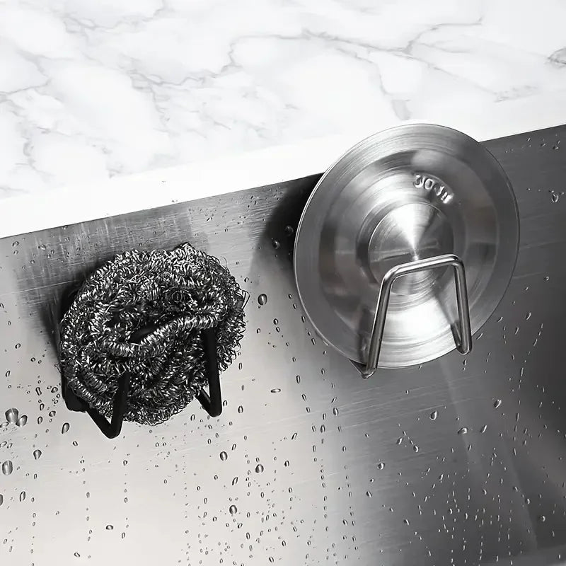 1/2/4 pcs Kitchen holder Self Adhesive Sink Drain Drying Rack Wall Hooks Wire Ball Organizer bathroom Storage