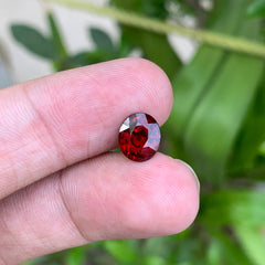 Natural Oval Cut Red Garnet Gemstone January Birthstone