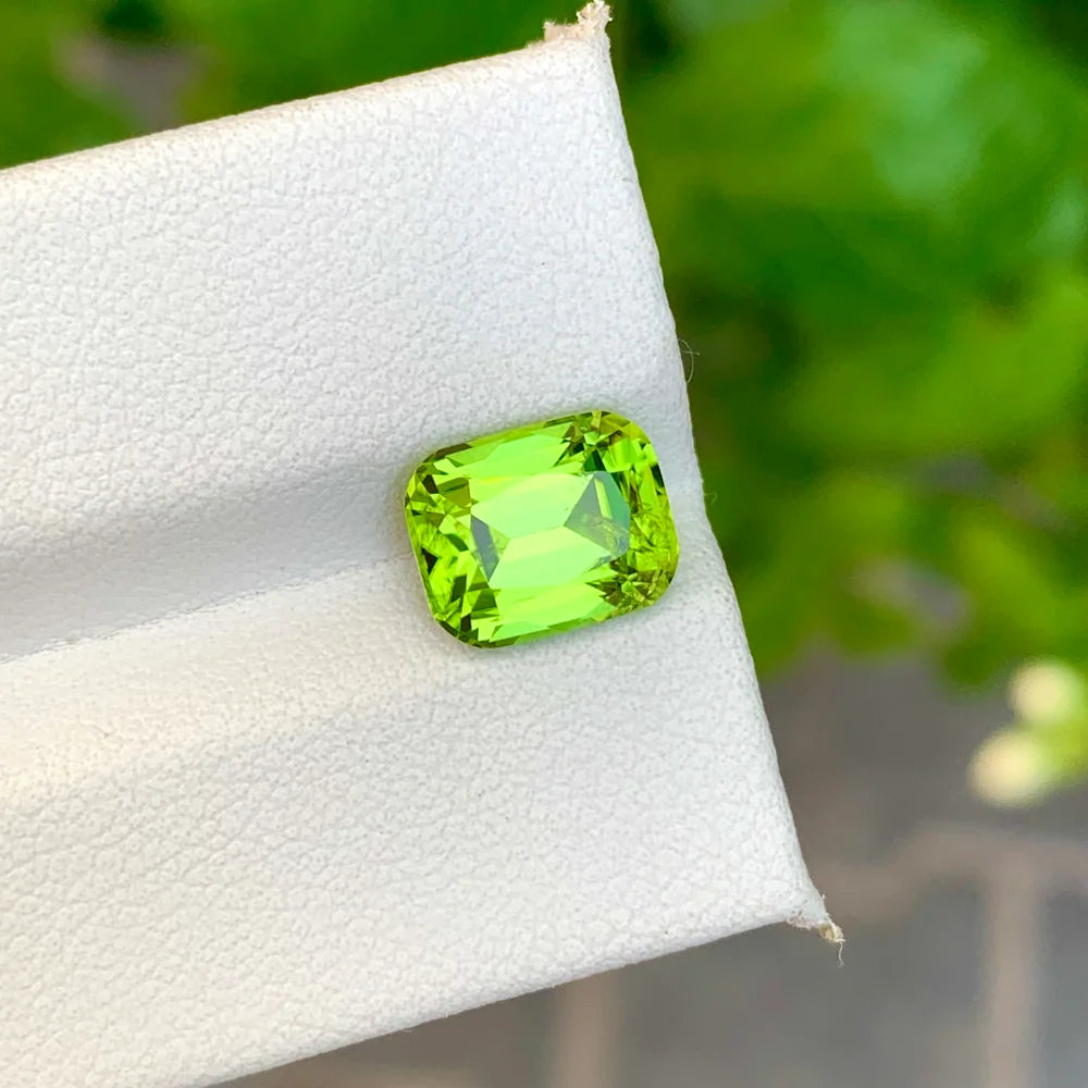 3.30 Carats Cushion Cut Peridot - Loose Natural Gemstone From Pakistan