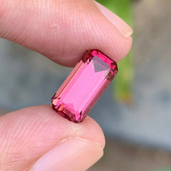 3.55 Ct Natural Pink Tourmaline Emerald Cut Loose Gemstone